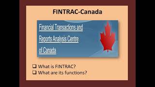 FINTRAC Canada [upl. by Arlee743]