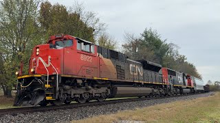 CN 8922 SD70M2 w Great K5LLA Leads A406 in Trimble TN on the Fulton Sub [upl. by Blasien]