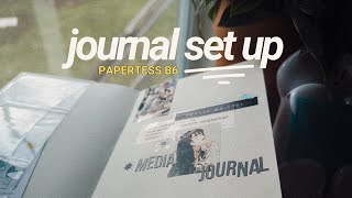 media journal set up amp flipthrough  how im using my paper tess designs b6 in 2024 [upl. by Edroi]