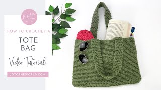 Easy Crochet Tote Bag  the Perfect Shopping Shoulder Bag  Purse Beach Bag or Market Bag [upl. by Orlena808]