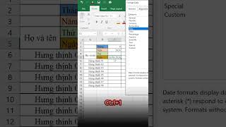 Cách tạo bảng chấm công tự động trong excel excel exceltricks exceltips shorts [upl. by Donavon]