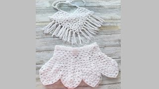 CÓMO HACER UNA FALDA DE UNA FORMA DIFERENTE FÁCIL Y RAPIDO A CROCHET PASO A PASO PARA PRINCIPIANTE [upl. by Nnaeirrac]