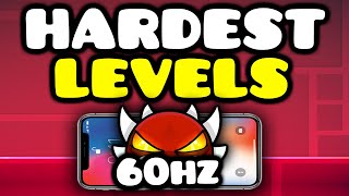 What are the HARDEST LEVELS EVER Beaten on MOBILE  Geometry Dash [upl. by Ehcar]