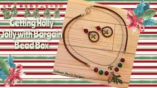 Holly Jolly necklace set with Bargain Bead Box [upl. by Ainevuol]