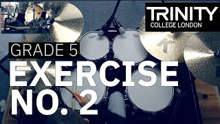 Grade 5 Exercise no 2  Malcolm Ball Trinity College London Drum Kit 20202023 [upl. by Southworth]