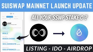 Suiswap Mainnet Launch Update 2023  SSWP Token Stake To Reset   Suiswap Listing IDO amp Airdrop [upl. by Kallista191]