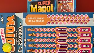 2 super tickets un super magots et un super podium de la loterie suisse romande [upl. by Mindi]