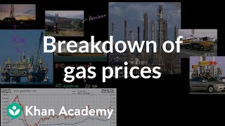 Breakdown of gas prices  Supply demand and market equilibrium  Microeconomics  Khan Academy [upl. by Kosaka]