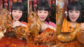 Yummy 56 🦐🦪🦀🐙🪼🥓🍖🐐🍗🦞 Eat Spicy food eat shrimp 🦐 crab 🦀 oyster 🦪 octopus 🦑 food asmr [upl. by Ruthie264]