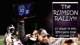 Rumson Fair Haven 34 Raritan 27 2OT  South Group 2 Final  RFH rallies from 17 down in 4th [upl. by Acireh]