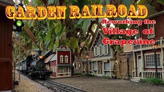 Using Artificial Turf on a Garden Railroad  Reworking the Village of Grapevine [upl. by Divod]