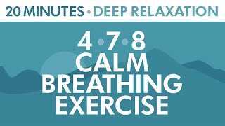 478 Calm Breathing Exercise  20 Minutes Maximum Relaxation  Anxiety Relief  Pranayama Exercise [upl. by Suoivatram]