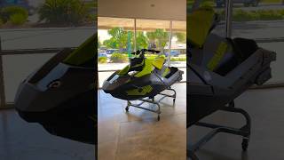 2023 Seadoo Spark Trixx 2Up Rotax 900 HO ACE IBR and Audio Manta Green shorts First Impression [upl. by Ylrad773]