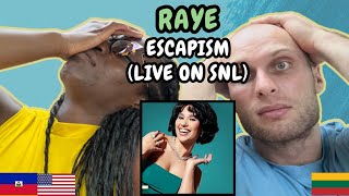 REACTION TO RAYE  Escapism Live on SNL  FIRST TIME WATCHING [upl. by Atinad379]