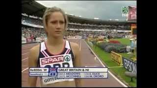 Goteborg 2006 2ªsemifinal 4x400m women GBR CZE LTU BUL GER POL [upl. by Lerak]