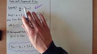 Numerical Methods  Euler and Improved Euler Step by Step Method for Differential Equations [upl. by Gleason377]