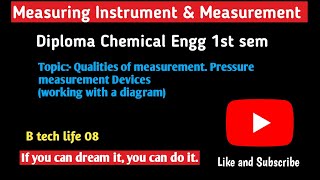 Pressure measurement  Chemical Engg 1st sem  Complete concept  Btech Life 08 [upl. by Sells]