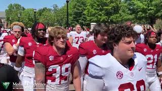 Alabama arrives at BryantDenny for Kalen DeBoers first ADay game [upl. by Eanar]