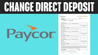 How To Change Direct Deposit On Paycor [upl. by Attehcram646]