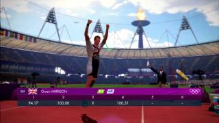 London 2012 Olympics Video Game World Record Javelin [upl. by Navaj]