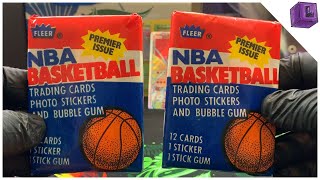 Michael Jordan Rookie Card amp Charizard Opening 8687 NBA Fleer Packs [upl. by Siraj614]