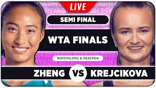 ZHENG vs KREJCIKOVA  WTA Finals 2024 SF  LIVE Tennis Watchalong Stream [upl. by Fritzie]