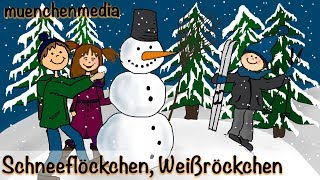 ⭐️ Schneeflöckchen Weißröckchen  Weihnachtslieder deutsch  Kinderlieder deutsch  muenchenmedia [upl. by Zampardi406]