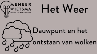 Natuurkunde uitleg Het Weer 1 Dauwpunt en ontstaan van wolken [upl. by Favin]