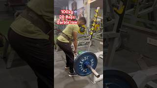 100kg barbell row barbell row exercise [upl. by Eeimaj]