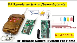 4Channel RF 433MHz Remote Transmitter and Receiver  Wireless Communication Made Easy [upl. by Anihsak]