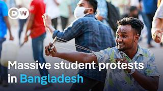 Bangladesh closes high schools and universities after massive student protests shake up government [upl. by Marigold]