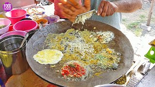 Egg Rajwadi Omelette  Surati Egg Dish  Street Food India  Surat City Food [upl. by Cristina]