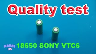 Cara mengetahui kapasitas baterai┃ SONY VTC6 3000mAh 30A 3 7V Test [upl. by Heady]