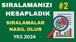 NETLERİNİZİ Yazın Sıralamanızı HESAPLAYALIM  YKS 2024 Sıralama Tahmin Sıralamalar Nasıl Olur [upl. by Enyledam]