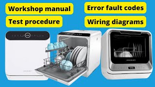 Dishwasher Workshop manual Error codes Diagnostic wiring diagrams Baridi Cookology Farberware Midea [upl. by Cheria]