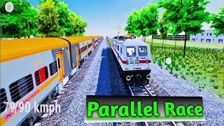 AMRIT BHARAT vs SHATABDI PARALLEL RACE  BUMPY RAILROAD  Train Simulator  Railworks GAMINGwSAURAV [upl. by Nylac]