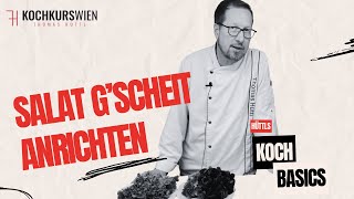 Koch Basics 21 Salat und Kräuter richtig waschen anrichten und aufbewahren [upl. by Yumuk]