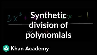 Synthetic division  Polynomial and rational functions  Algebra II  Khan Academy [upl. by Kilian400]