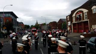 Abbey star fb Kilwinning Belfast return parade pt2 [upl. by Herbst78]