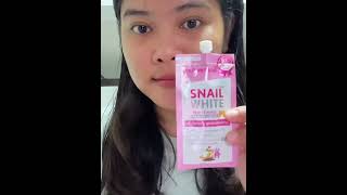 Snail White Day Cream 6 Sachets Anti Pollution whitening Thailand  Worldwide Shipping [upl. by Dnomed676]