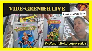 74 VIDE GRENIER LIVE  NINTENDO NES EN BOITE  PRIX DINGUE VR  LOT SWITCH  PEPITE 3DS [upl. by Guy573]