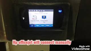 Hp officejet 7740 how can connect wifi [upl. by Ahsiatal]