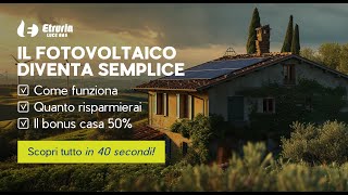 Il Fotovoltaico diventa semplice [upl. by Nylednarb]