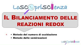 Bilanciamento reazioni REDOX 1 [upl. by Lleinnad]