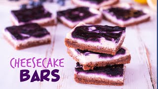 Blueberry Cheesecake Bars  Easy Recipe [upl. by Nathanial713]