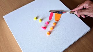 Easy Acrylic Painting Technique  Step By Step  Abstract Painting [upl. by Black]