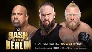 FULL MATCH  Brock Lesnar vs Goldberg vs Braun Strowman WWE 2024 [upl. by Ailedroc954]