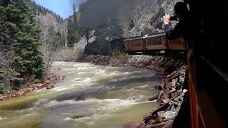 Durango and Silverton train pulled by DampS 473 and 480 [upl. by Ronny702]