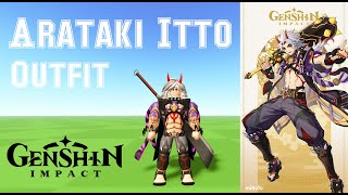 Roblox Arataki Itto Outfit Genshin Impact Cosplay [upl. by Raymond357]