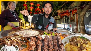 Halal Chinese Muslim Street Food in Kyrgyzstan 🇰🇬 Karakol Dungan Market  Exotic Homemade Food [upl. by Leinnad25]